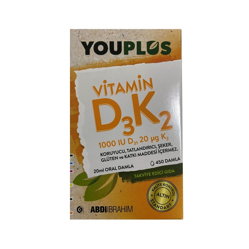 Youplus D3K2 1000 Iu 20 Ml Damla