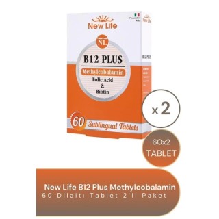 New Life B12 Plus 60 Dil Altı Tablet 2'li Paket