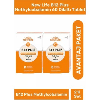 New Life B12 Plus 60 Dil Altı Tablet 2'li Paket