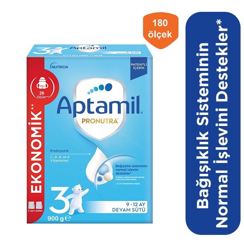 Aptamil 3 Devam Sütü 900 gr 2 Adet