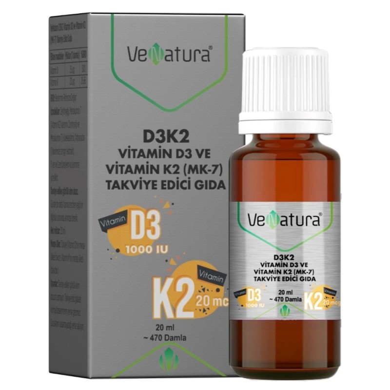 Venatura Vitamin D3K2 20 ml Damla