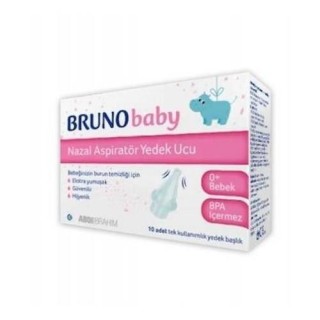 Bruno Baby Nazal Burun Aspiratörü 10'lu Yedek Uç Bruno Baby Nazal Burun Aspiratörü 10'lu Yedek Uç