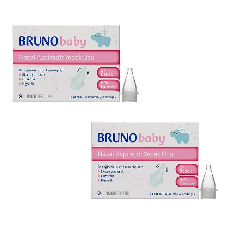 Bruno Baby Nazal Burun Aspiratörü 10'lu Yedek Uç 2'li