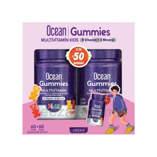 Ocean Gummies Multivitamin 2.si %50 İndirimli 60+60 Çiğnenebilir Jel Form