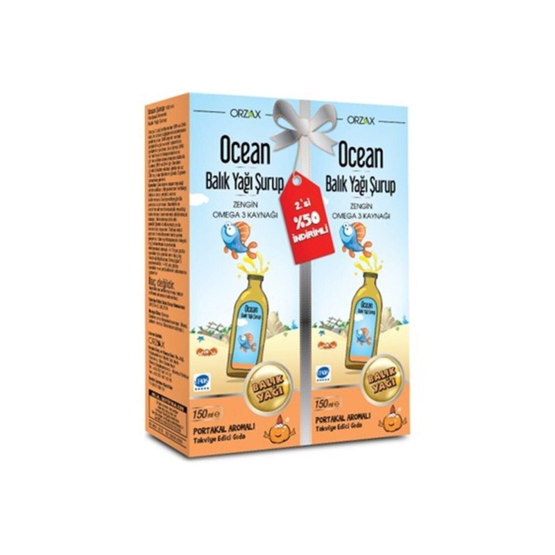 Ocean Omega 3 Portakal Aromalı 2 li 150 ml Şurup