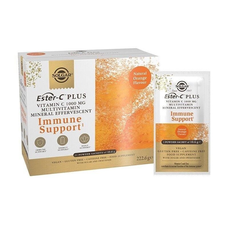 Solgar ESTER-C Plus Vitamin C 1000 MG Efervesan 21 Sachet