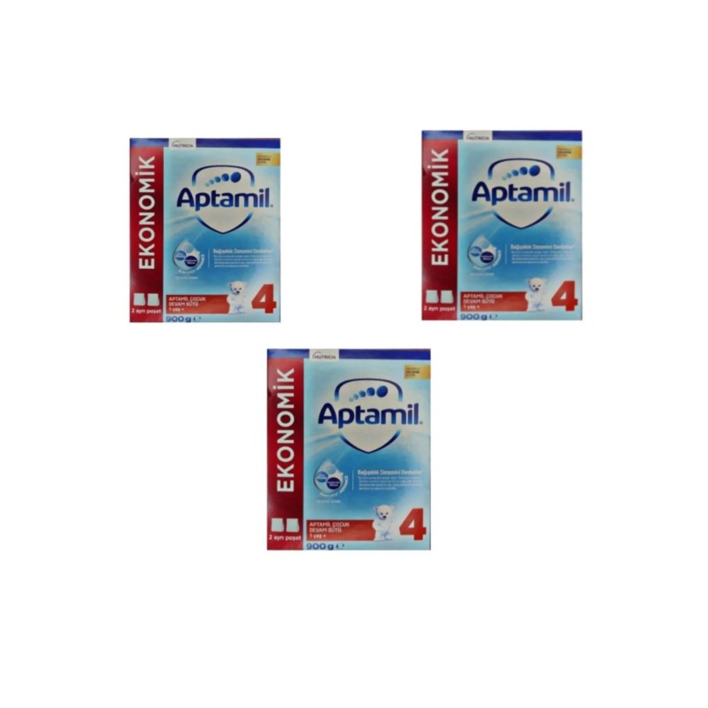 Aptamil 4 Çocuk Devam Sütü 900 gr 3 Adet