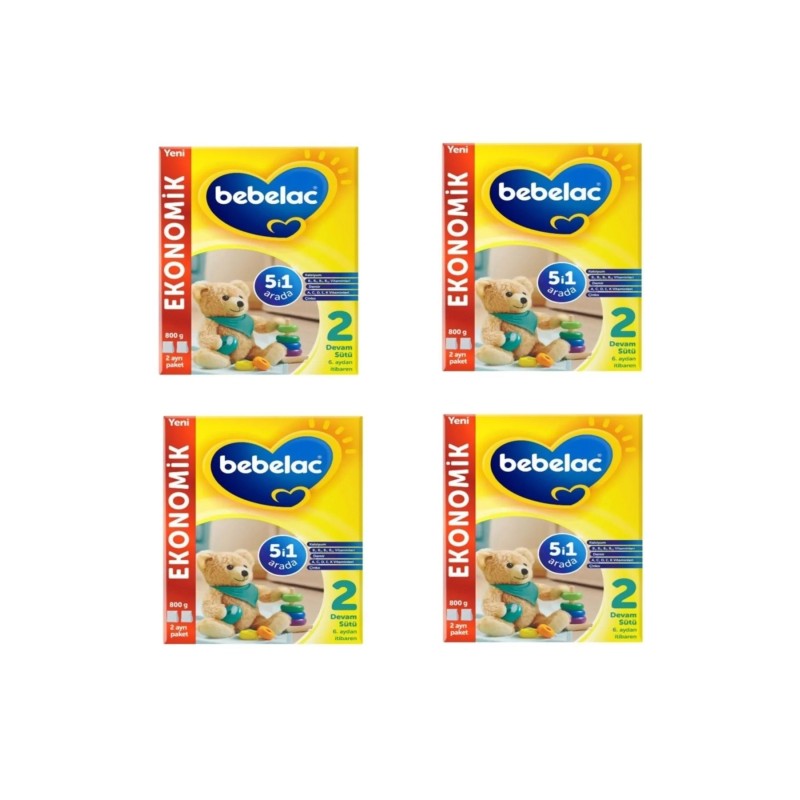 Bebelac 2 Devam Sütü 800 gr 4 Adet