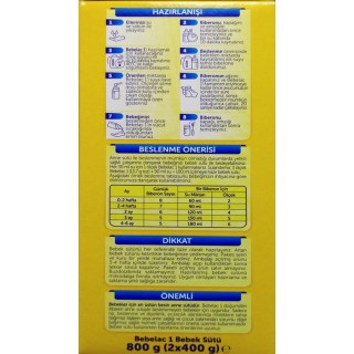 Bebelac 1 Çocuk Devam Sütü 800 gr