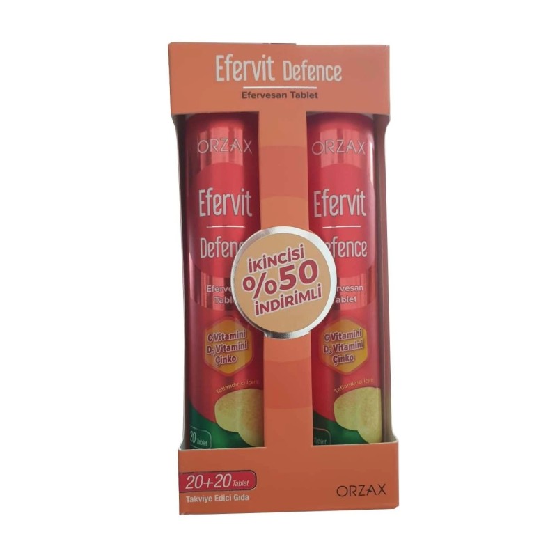 Orzax Efervit Defence 20 Tablet İkincisi % 50 İndirimli Paket