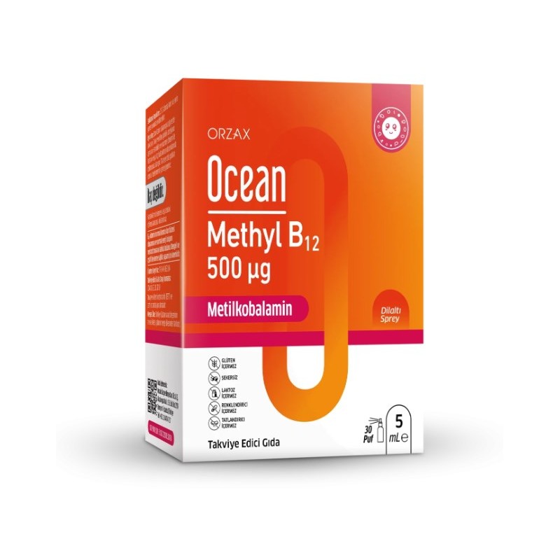 Ocean Methyl B12 500 mcg 5 ml Dilaltı Sprey