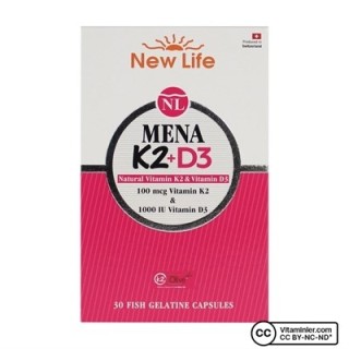 New Life Mena K2+D3 Natural Vitamin 60 Kapsül