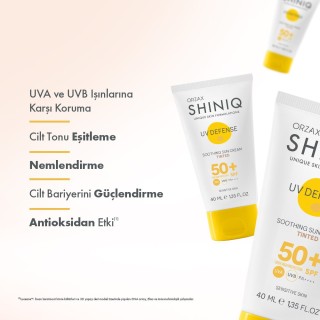 Orzax Shiniq UV Defense Soothing Sun Cream Tinted SPF50+ 40 ml