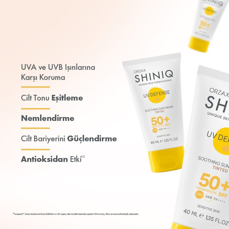 Orzax Shiniq UV Defense Soothing Sun Cream Tinted SPF50+ 40 ml