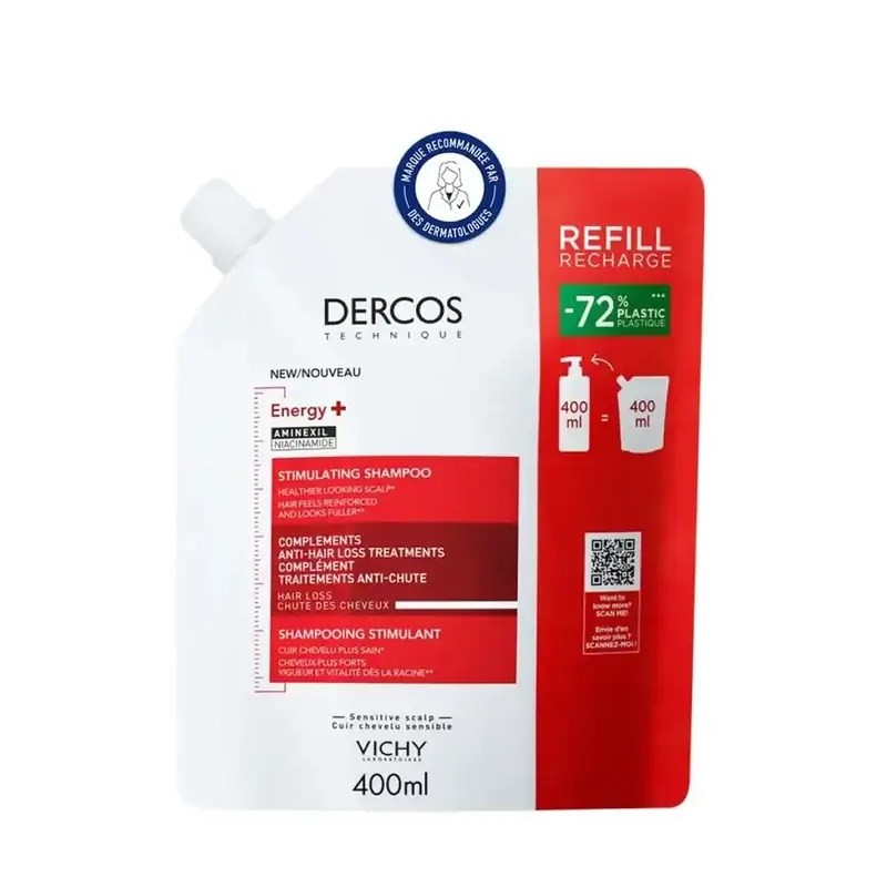 Vichy Dercos Energy+ Refill 400 ml Saç Dökülmesine Karşı Şampuan