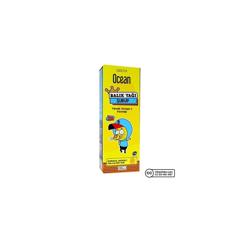  Ocean Omega 3 Portakal Aromalı 150 ml Şurup Kral Şakir