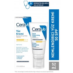 Cerave Normal ve Kuruya Dönük Ciltler İçin Yüz Nemlendirici Krem Spf 50 52 ml