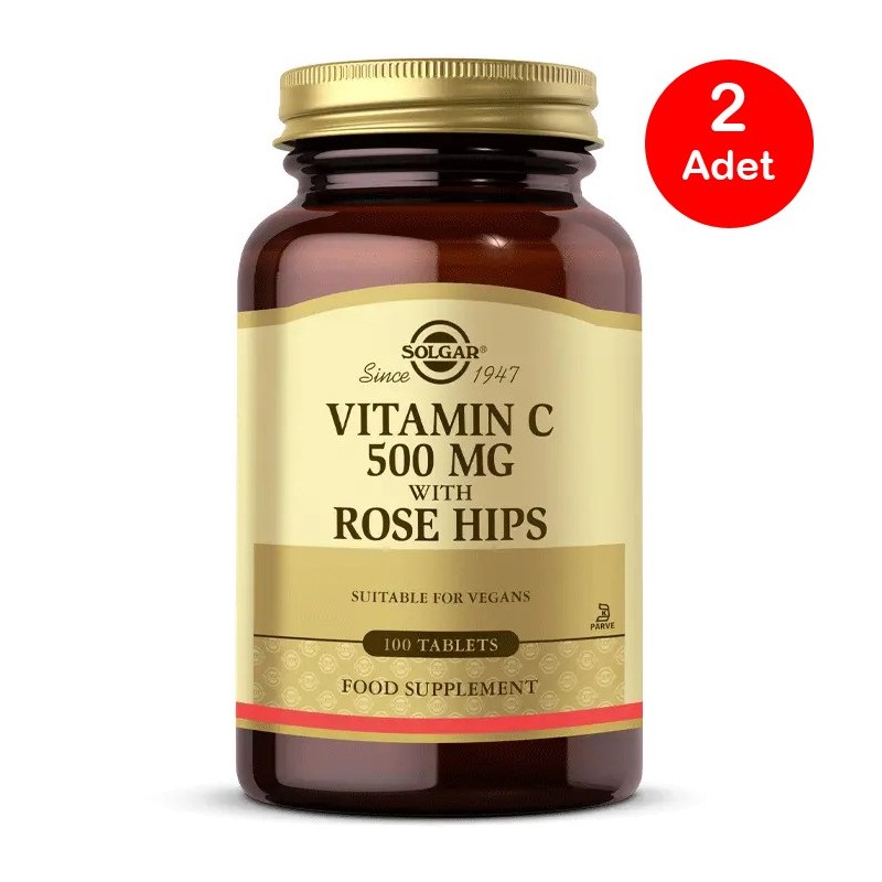Solgar Vitamin C With Rose Hips 100 Tablet 2 Adet