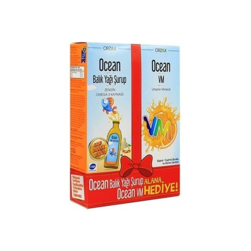 Ocean Portakallı Balık Yağı Şurubu + Vm Şurup Hediyeli Kofre