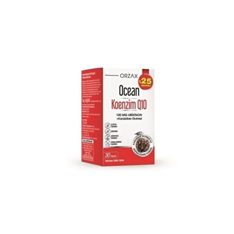 Ocean Koenzim Q10 100 mg 30 Kapsül %25 indirimli Ocean Koenzim Q10 100 mg 30 Kapsül %25 indirimli