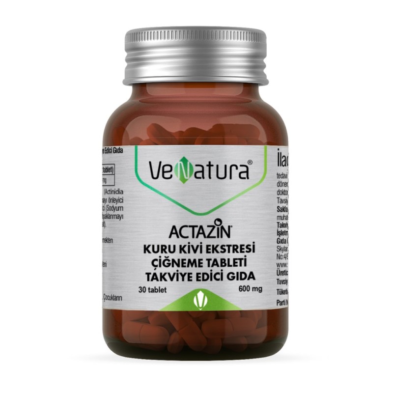 VeNatura Actazin Kuru Kivi Ektresi 30 Çiğneme Tableti