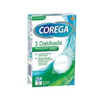 Corega 3 Dakikada Diş Protezi Temizleyici 30 Tablet