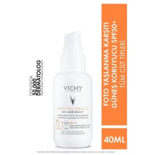 Vichy Capital Soleil UV Age Daily Spf 50+ 40 ml Yaşlanma Karşıtı Güneş Kremi Vichy Capital Soleil UV Age Daily Spf 50+ 40 ml Yaşlanma Karşıtı Güneş Kremi