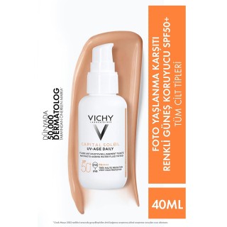 Vichy Capital Soleil UV Age Daily Renkli 50+ Faktör Güneş Kremi 40 ml Vichy Capital Soleil UV Age Daily Renkli 50+ Faktör Güneş Kremi 40 ml