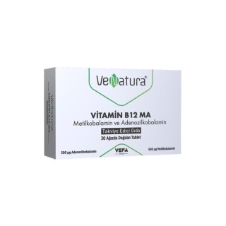 Venatura Vitamin B12 Ma Metilkobalamin ve Adenozilkobalamin 30 Tablet