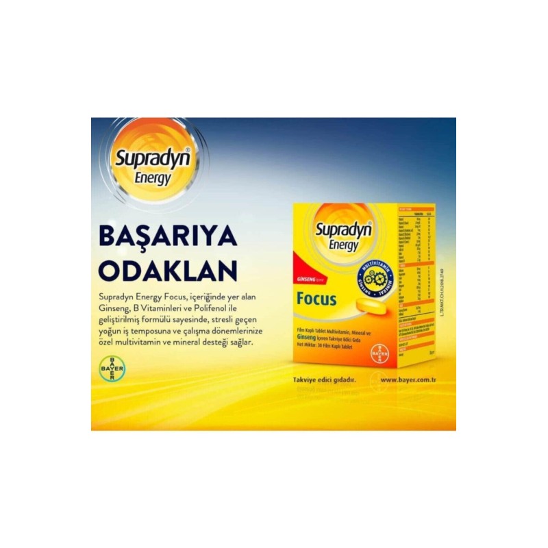 Supradyn Focus 30 Tablet 2 Adet