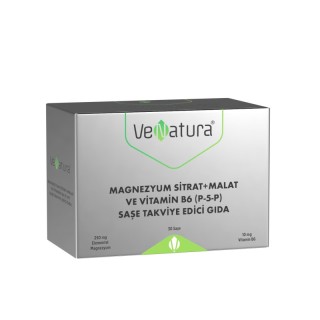 Venatura Magnezyum Sitrat + Malat ve Vitamin B6 (P-5-P) 30 Saşe