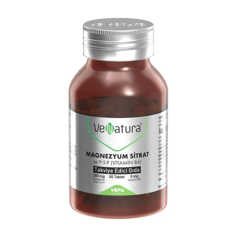 Venatura Magnezyum Sitrat ve P-5-P (Vitamin B6) 60 Tablet