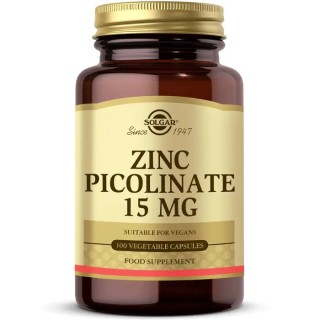 Solgar Zinc Picolinate 15 mg 100 Bitkisel Kapsül