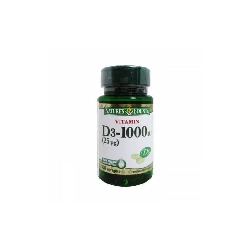 Nature's Bounty Vitamin D3 1000 IU 100 Softjel