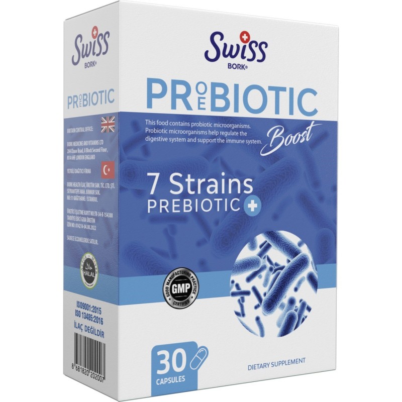 Swiss Bork Probiyotik Boost 30 Kapsül Swiss Bork Probiyotik Boost 30 Kapsül