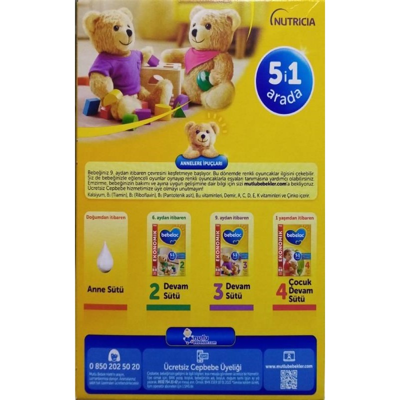 Bebelac 3 Devam Sütü 800 gr Bebelac 3 Devam Sütü 800 gr