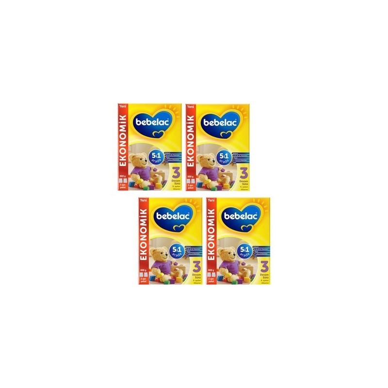Bebelac 3 Devam Sütü 800 gr 4 Adet