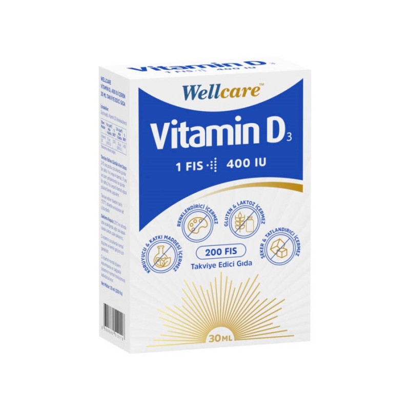Wellcare Vitamin D3 400 IU 30 ml Wellcare Vitamin D3 400 IU 30 ml