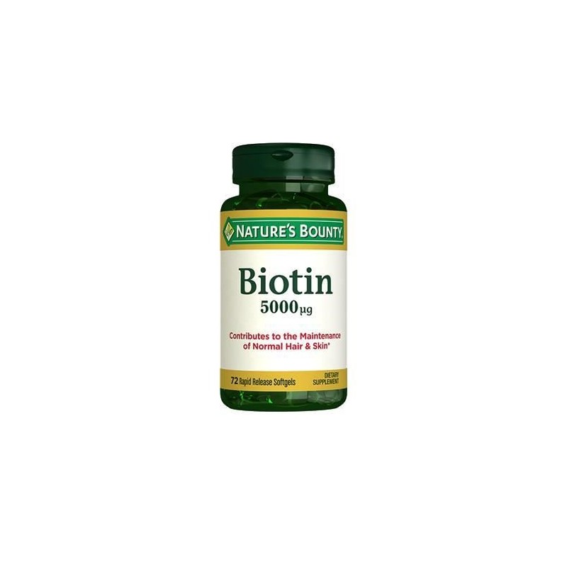 Nature's Bounty Biotin 5000 mg 72 Kapsül