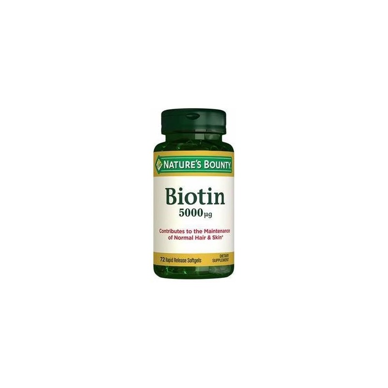Nature's Bounty Biotin 5000 mg 72 Kapsül