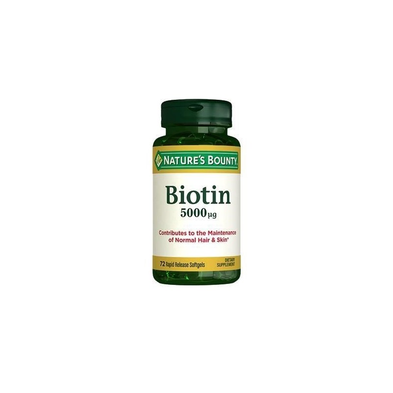 Nature's Bounty Biotin 5000 mg 72 Kapsül