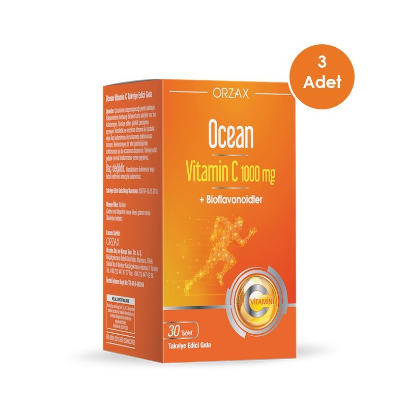 Ocean Vitamin C 1000 mg 30 Tablet 3lü