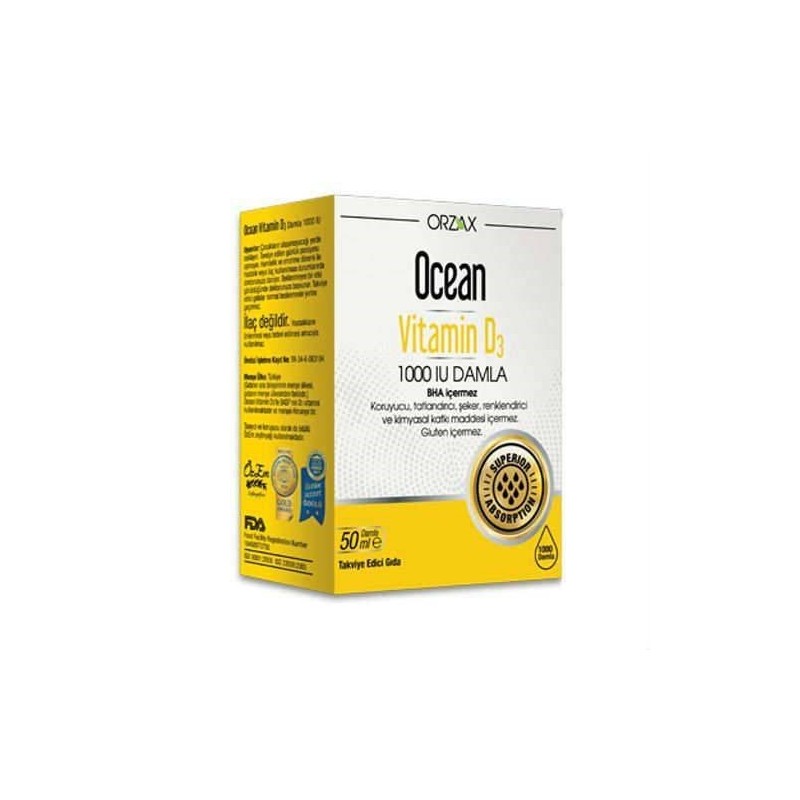 Ocean Vitamin D3 1000 IU 50 ml Damla