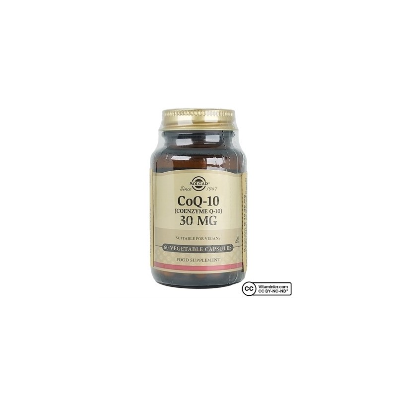 Solgar Coenzyme Q-10 30 mg 60 Kapsül Antioksidan Solgar Coenzyme Q-10 30 mg 60 Kapsül Antioksidan