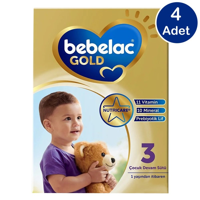 Bebelac Gold 3 Devam Sütü 800 gr 4adet