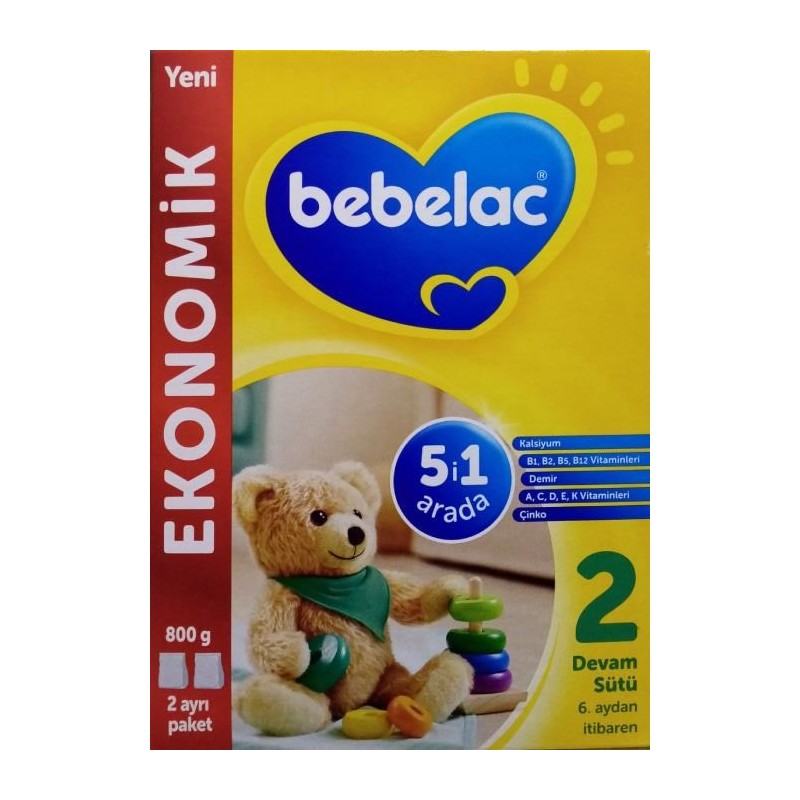Bebelac 2 Devam Sütü 800 gr 2 Adet