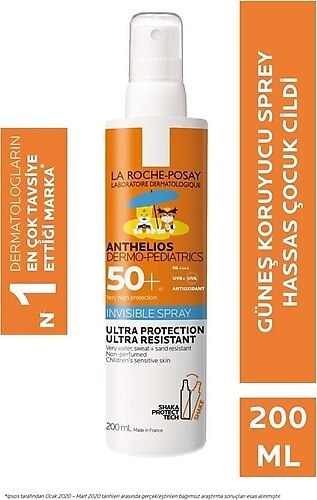 La Roche-Posay Anthelios Pediatrics Spf 50+ 200 ml Çocuk için Güneş Spreyi
