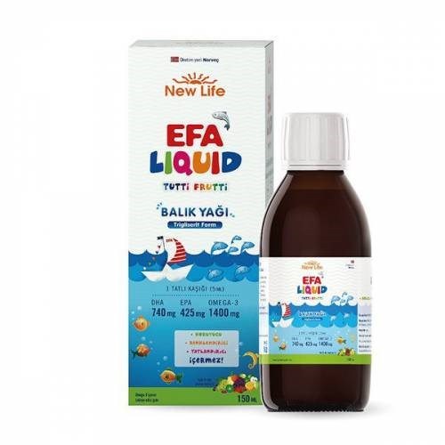 New Life EFA Liquid Tutti Frutti Balık Yağı Şurubu 150ml