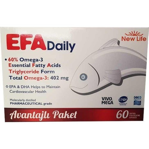 New Life Efa Daily 60 Kapsül Balık Yağı Avantajlı Paket