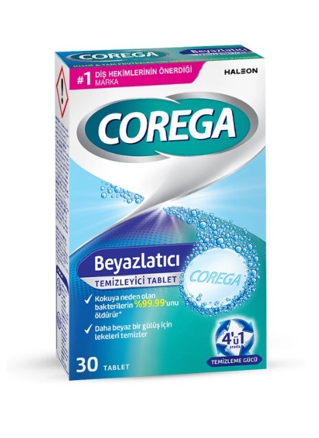 Corega Beyazlatıcı Temizleyici 30 Tablet